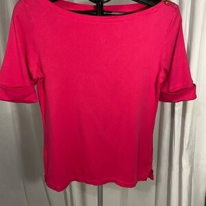 Ralph Lauren Fuchsia Short Sleeve Top